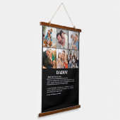 Gepersonaliseerde Daddy Definition 6 Fotocollage Hangend Wandkleed (Gebogen)