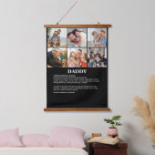 Gepersonaliseerde Daddy Definition 6 Fotocollage Hangend Wandkleed (Slaapkamer)