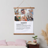 Gepersonaliseerde Daddy Definition 6 Fotocollage Hangend Wandkleed (Slaapkamer)