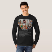Gepersonaliseerde Daddy Definition 6 Fotocollage T-shirt (Voorkant volledig)
