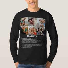 Gepersonaliseerde Daddy Definition 6 Fotocollage T-shirt