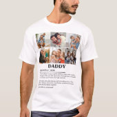 Gepersonaliseerde Daddy Definition 6 Fotocollage T-shirt (Voorkant)