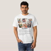 Gepersonaliseerde Daddy Definition 6 Fotocollage T-shirt (Voorkant volledig)