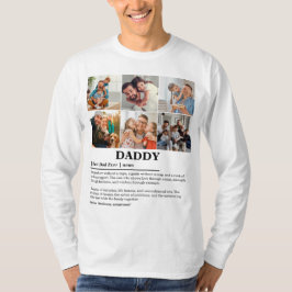 Gepersonaliseerde Daddy Definition 6 Fotocollage T-shirt