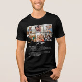 Gepersonaliseerde Daddy Definition 6 Fotocollage Tri-Blend Shirt (Voorkant)
