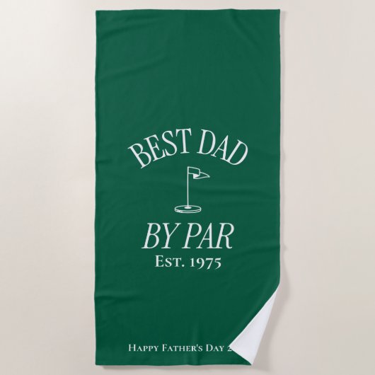 Gepersonaliseerde Dad's Beach Handdoek (Voorkant)