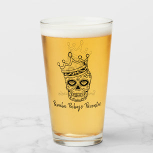 Gepersonaliseerde Dag van de Dode Calavera Toast Glas