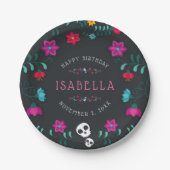 Gepersonaliseerde Dag van de Dode Thema Verjaardag Papieren Bordje (Voorkant)