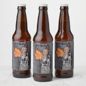 Gepersonaliseerde Dag van het Dode Halloween Skele Bier Etiket (Flessen)