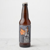 Gepersonaliseerde Dag van het Dode Halloween Skele Bier Etiket (Voorkant)