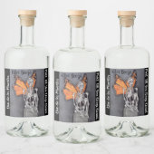 Gepersonaliseerde Dag van het Dode Halloween Skele Likeurfles Etiket (Flessen)