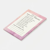Gepersonaliseerde Dagelijkse Checklist voor Zelfzo Post-it® Notes (Schuin)