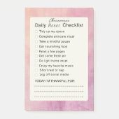 Gepersonaliseerde Dagelijkse Checklist voor Zelfzo Post-it® Notes (Voorkant)