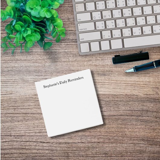Gepersonaliseerde dagelijkse herinnering Sticky Post-it® Notes