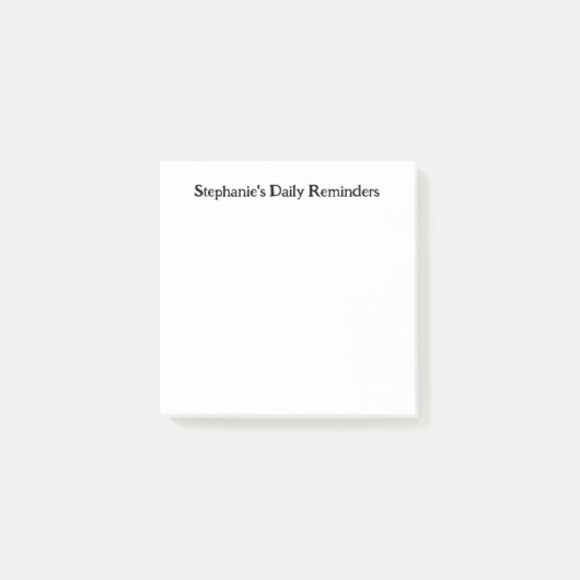 Gepersonaliseerde dagelijkse herinnering Sticky Post-it® Notes (Voorkant)