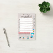 Gepersonaliseerde dagelijkse to-do lijst post-it® notes (Kantoor)