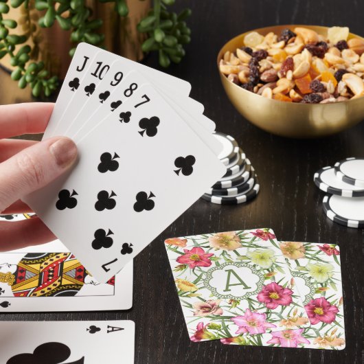 Gepersonaliseerde daglelies pokerkaarten (Insitu)