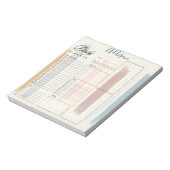 Gepersonaliseerde dagplanner met pastel penseelstr notitieblok (Linkerzijde)