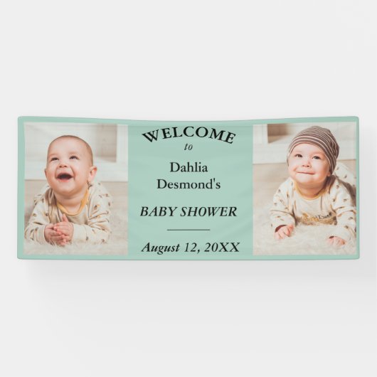 Gepersonaliseerde Dahlia Davidson's Baby shower We Spandoek (Horizontaal)