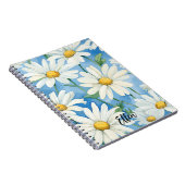 Gepersonaliseerde Daisy bloem Patroon Notitieboek (Rechterzijde)