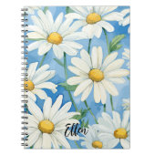 Gepersonaliseerde Daisy bloem Patroon Notitieboek (Voorkant)