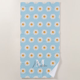 Gepersonaliseerde Daisy Bloemen Strandlaken Custom