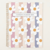 Gepersonaliseerde Daisy bloemenpatroon pastel Planner (Voorkant)