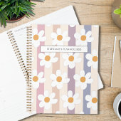 Gepersonaliseerde Daisy bloemenpatroon pastel Planner