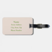 Gepersonaliseerde Daisy Flower Green Bagagelabel (Achterkant horizontaal)