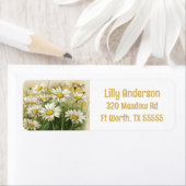 Gepersonaliseerde Daisy Return-adreslabels Etiket (Insitu)