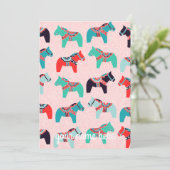 Gepersonaliseerde Dala Horses Notecards Bedankkaart (Staand voorkant)