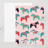 Gepersonaliseerde Dala Horses Notecards Bedankkaart (Voorkant / Achterkant)