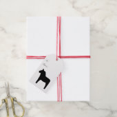 Gepersonaliseerde Dala Paard Zwart Cadeau Labels Cadeaulabel (Met Touw)