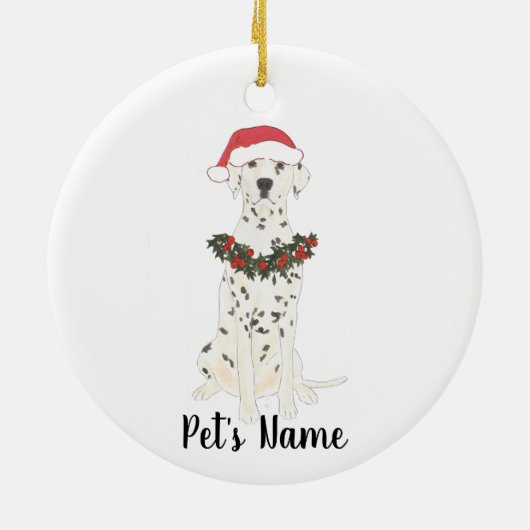 Gepersonaliseerde Dalmatiaan Keramisch Ornament (Achterkant)