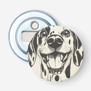 Gepersonaliseerde Dalmatian Dog Button Flesopener