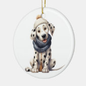 Gepersonaliseerde Dalmatian Dog Keramisch Ornament (Links)