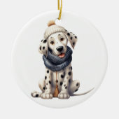 Gepersonaliseerde Dalmatian Dog Keramisch Ornament (Voorkant)