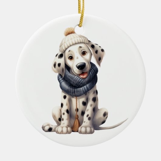 Gepersonaliseerde Dalmatian Dog Keramisch Ornament (Voorkant)