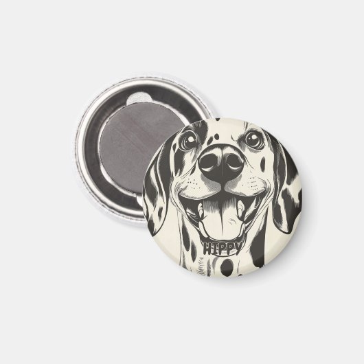 Gepersonaliseerde Dalmatian Dog Magneet (Voorkant / Achterkant)