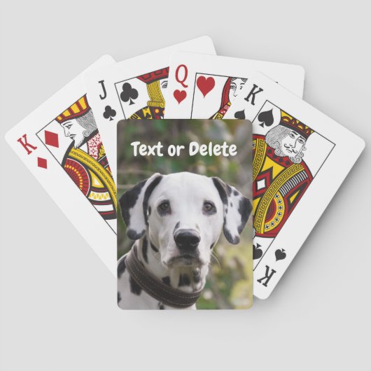 Gepersonaliseerde Dalmatian Dog Pokerkaarten (Achterkant)