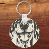 Gepersonaliseerde Dalmatian Dog Sleutelhanger (Achterkant)