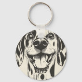 Gepersonaliseerde Dalmatian Dog Sleutelhanger (Achterkant)