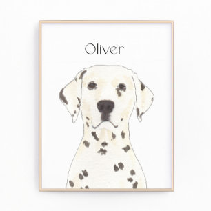 Gepersonaliseerde Dalmatische omkeerbare kunst Foto Afdruk