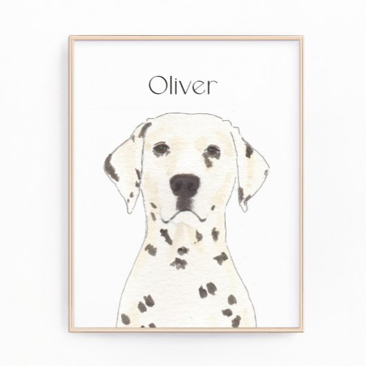 Gepersonaliseerde Dalmatische omkeerbare kunst Foto Afdruk