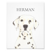 Gepersonaliseerde Dalmatische omkeerbare kunst Foto Afdruk (Voorkant)