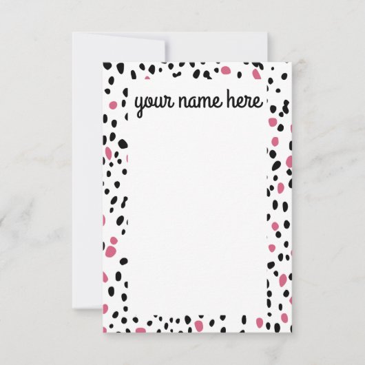 Gepersonaliseerde Dalmatische prentbriefkaarten Bedankkaart (Voorkant)