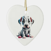 Gepersonaliseerde Dalmatische Puppy Keramisch Ornament (Rechts)