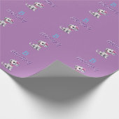 Gepersonaliseerde Dalmatische Puppy Monogram - Cadeaupapier (Hoek)