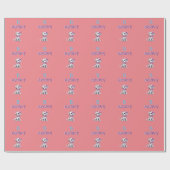 Gepersonaliseerde Dalmatische Puppy Monogram - Cadeaupapier (Vlak)