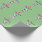 Gepersonaliseerde Dalmatische Puppy Monogram - Cadeaupapier (Hoek)